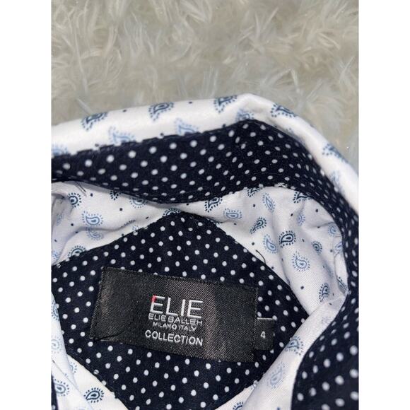 ELIE Balleh Of Milan Boys Sz. 4 Button Down Oxford. Beautiful, Great Shape - Picture 2 of 9